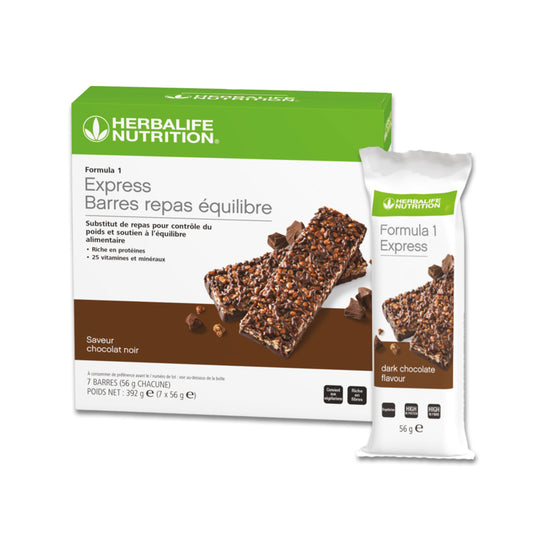 Barres Repas Équilibre Formula 1 Express Chocolat noir 7 barres de 56 g